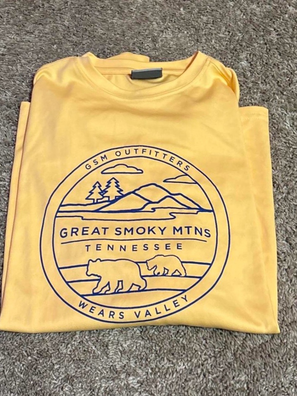Great Smoky Mtns Tennessee Yellow Graphic Tee